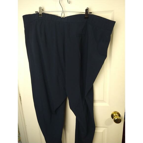 Catherines Woman 24WP Pant Trouser Blue Straight Leg Pocket Stretch Waist - Picture 7 of 8